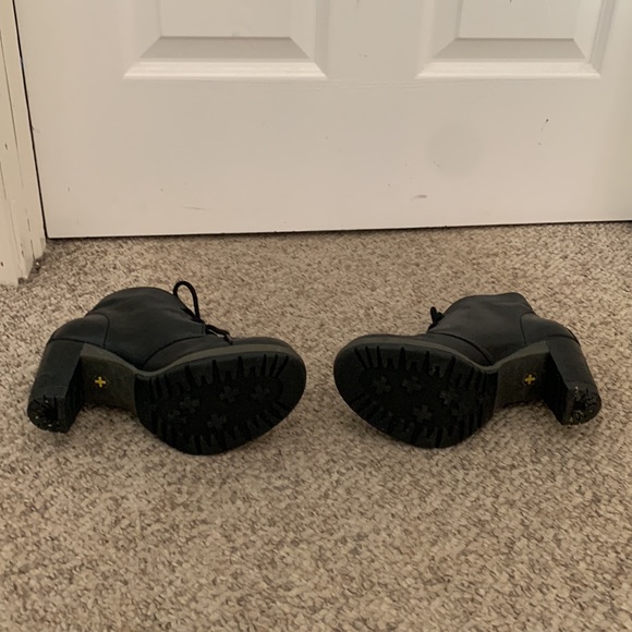 Dr Martens black leather platform lace up Oxford chunky heel shoes sz 6 - Picture 6 of 8